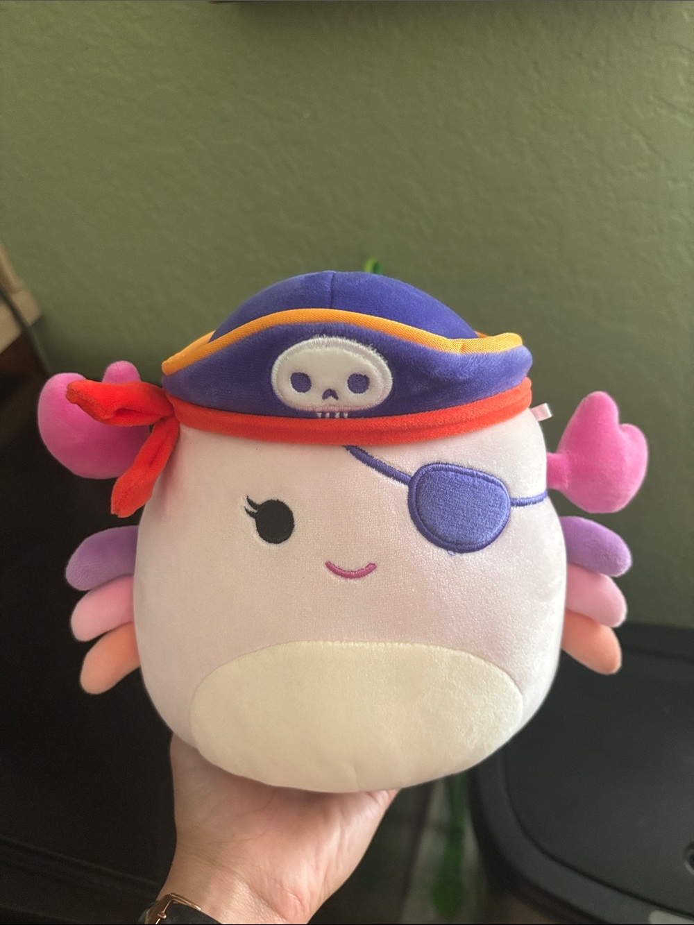 Cailey Squishmallows Halloween Plush Pirate Crab Stuffed Toy - Pink and Purple